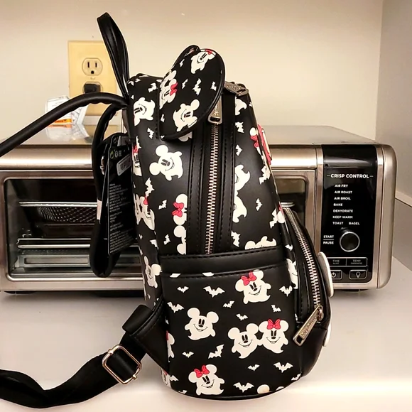 🎉HPx7🎉 Loungefly Mickey+Minnie Mouse Ghostly GID Mini Backpack - Picture 4 of 4